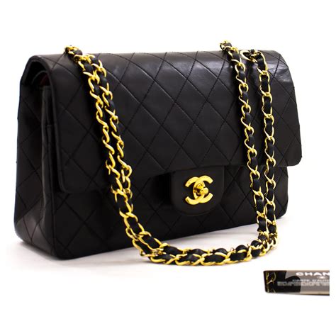 chanel bag black white|authentic chanel bag price.